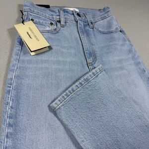 Nobody Denim Evelyn Super High Rise Straight Leg Ankle Jeans Light Wash Blue 24